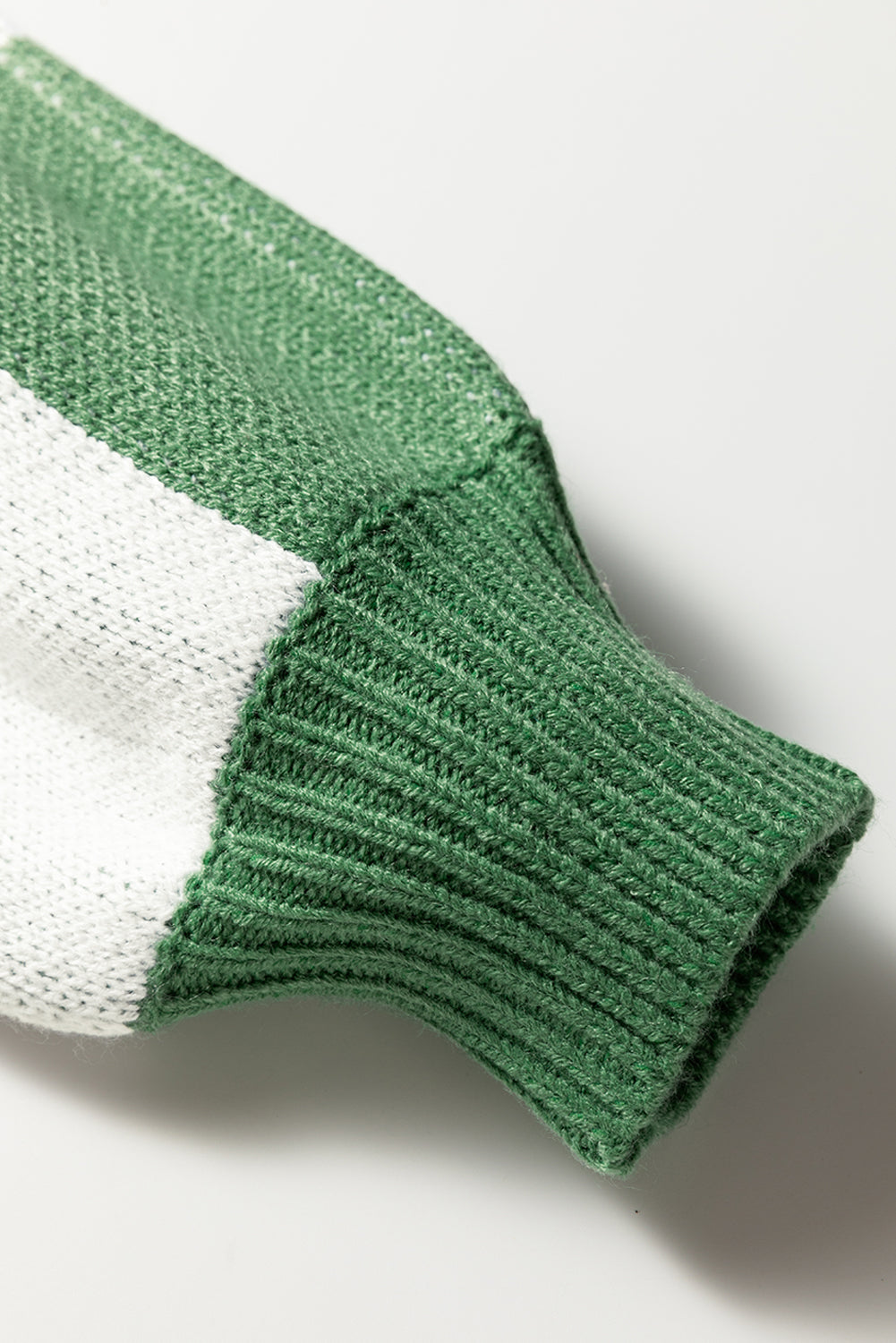 Light French Beige Checkered V-Neck Collared Pullover Sweater