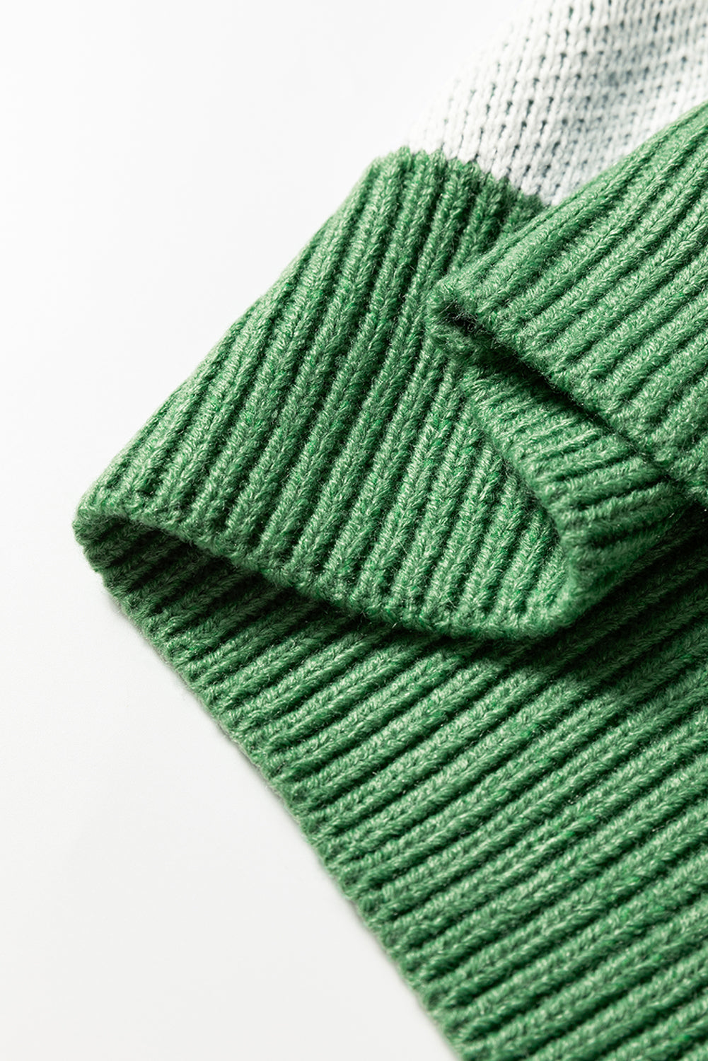 Light French Beige Checkered V-Neck Collared Pullover Sweater