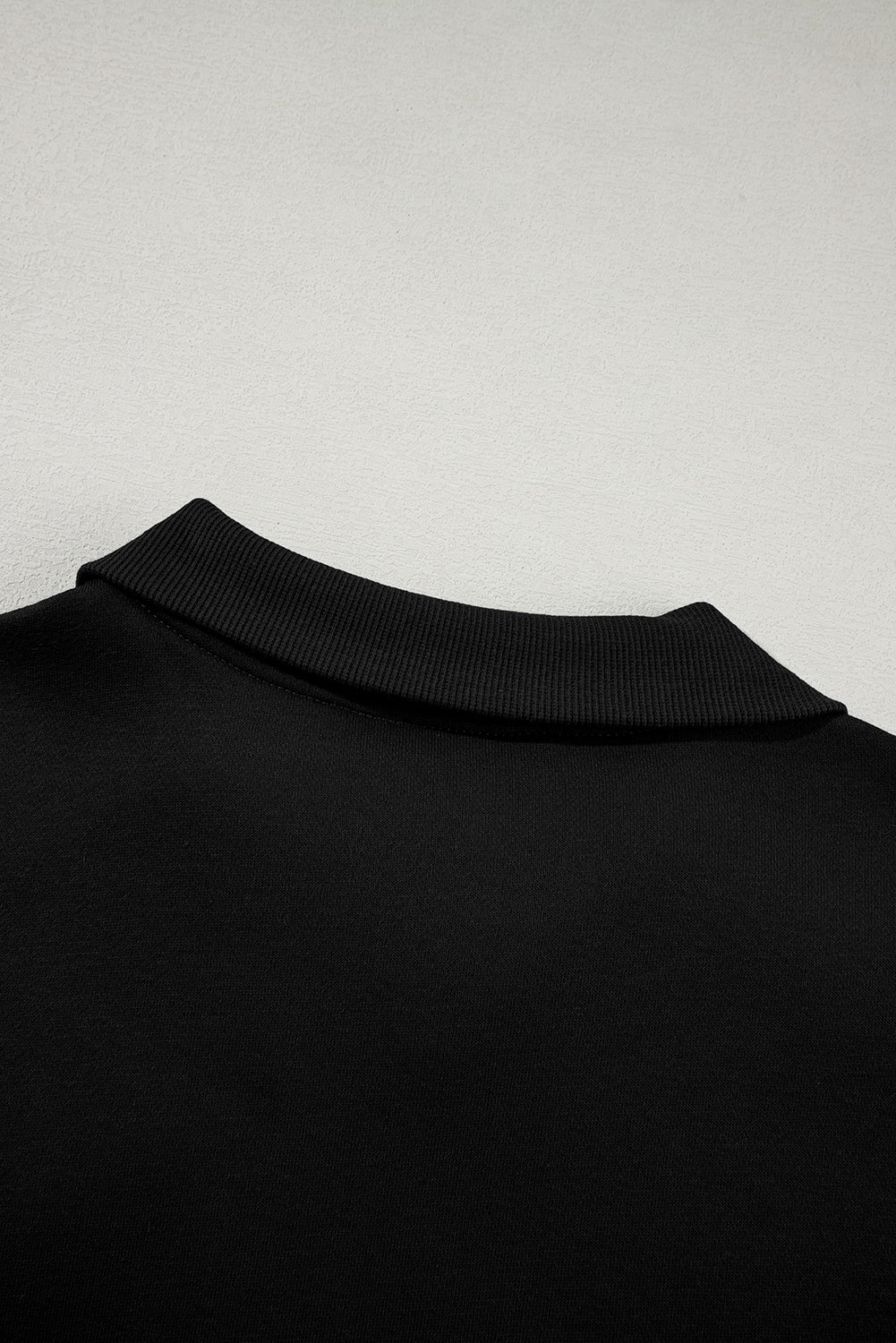 Black Half Zip Sweatshirt and Pants Set