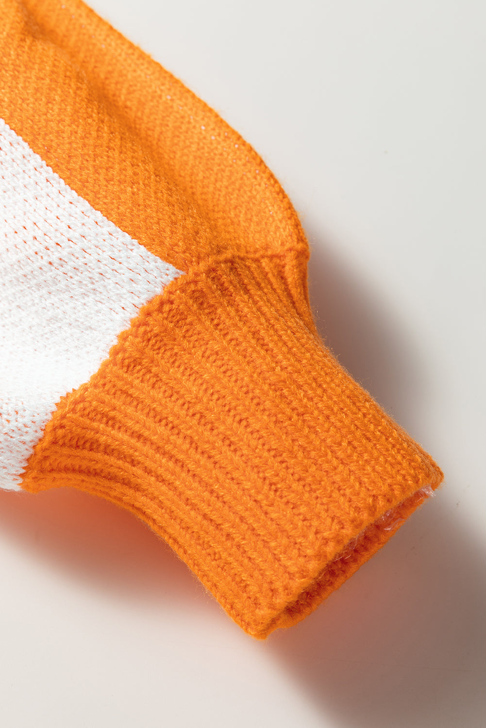 Light French Beige Checkered V-Neck Collared Pullover Sweater