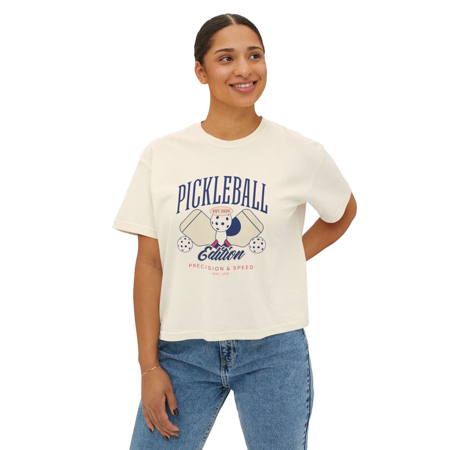 Pickleball Enthusiast Women's Boxy Tee