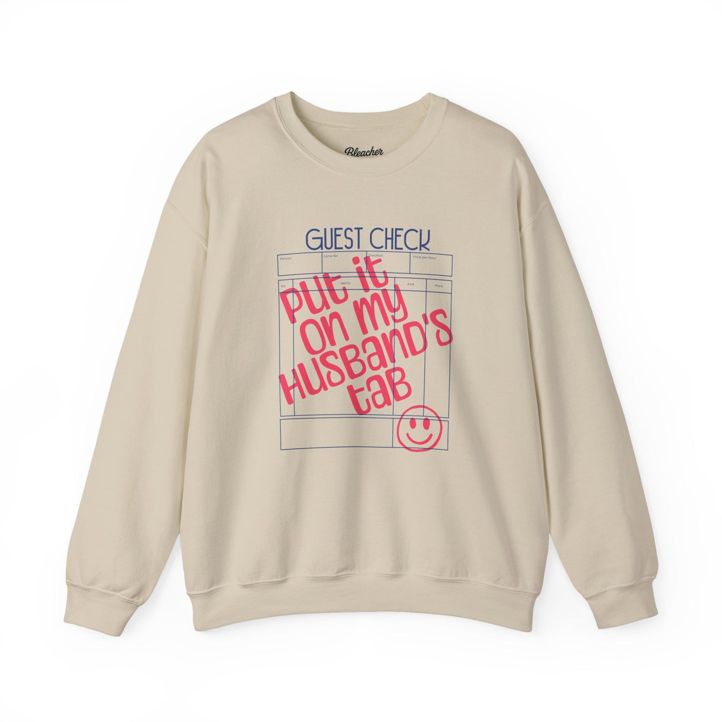 "Put It On My Husband's Tab" Guest Check Sweatshirt