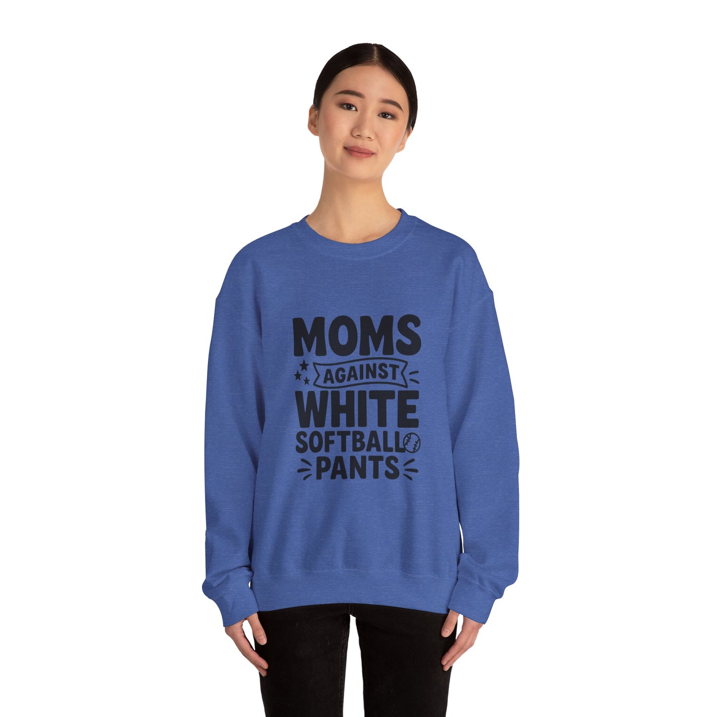 Moms Against White Softball Sweatshirt