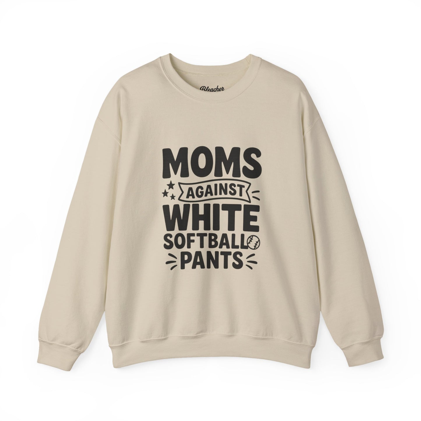 Moms Against White Softball Sweatshirt