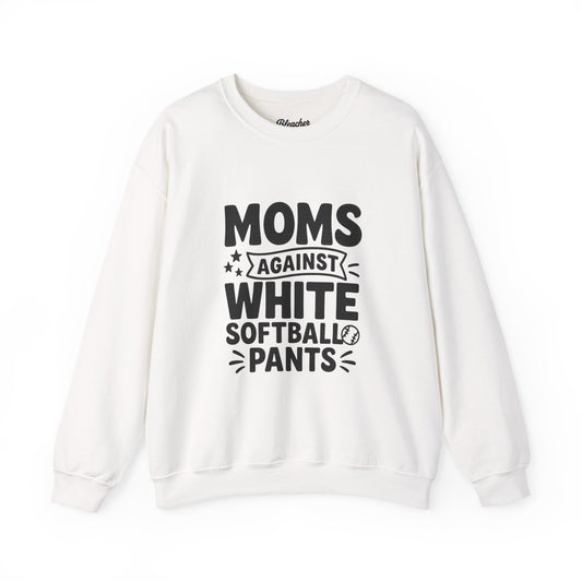Moms Against White Softball Sweatshirt