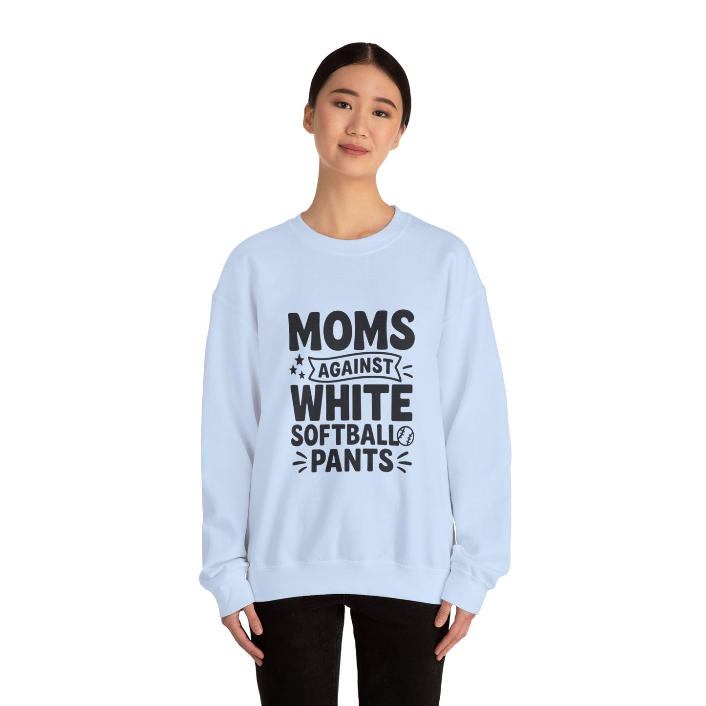 Moms Against White Softball Sweatshirt
