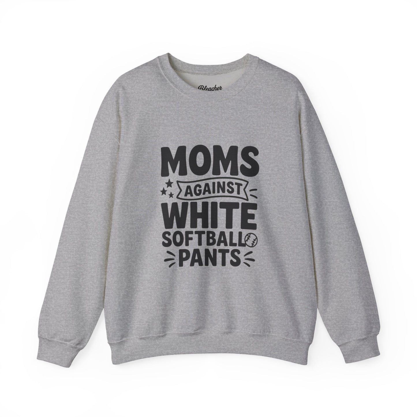 Moms Against White Softball Sweatshirt