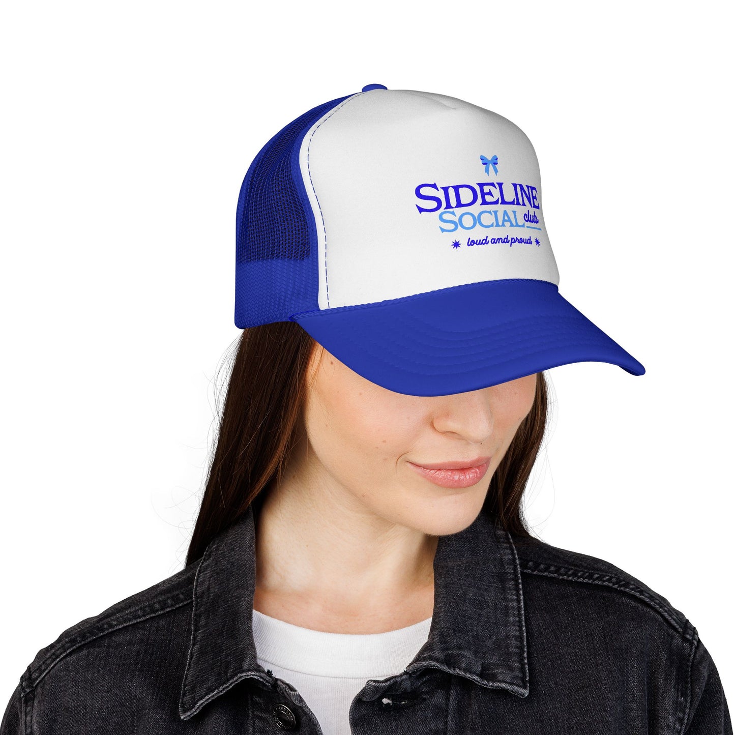 Sideline Social Club Trucker Cap —Royal Blue