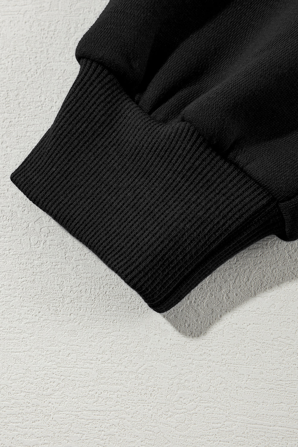 Black Half Zip Sweatshirt and Pants Set