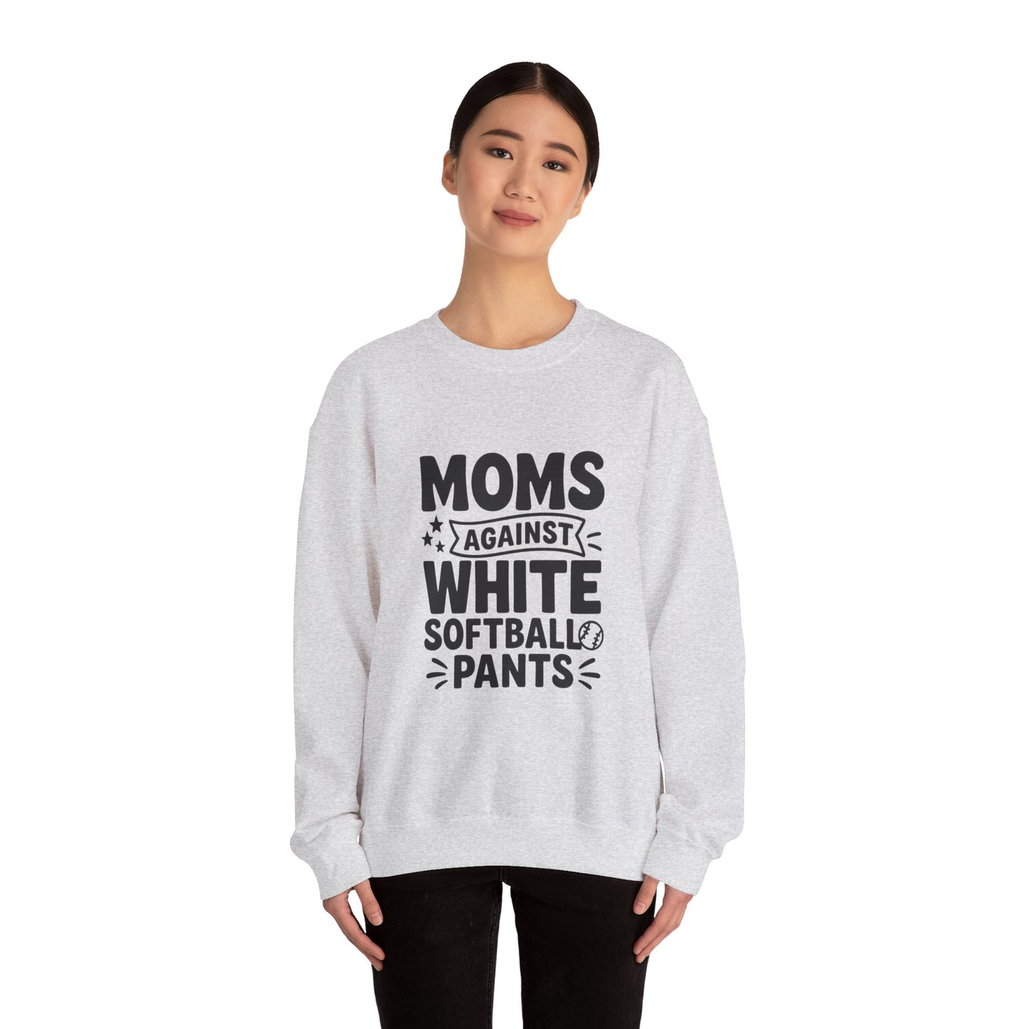 Moms Against White Softball Sweatshirt