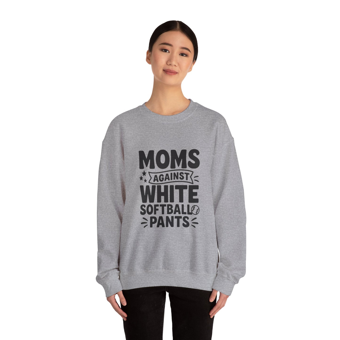 Moms Against White Softball Sweatshirt