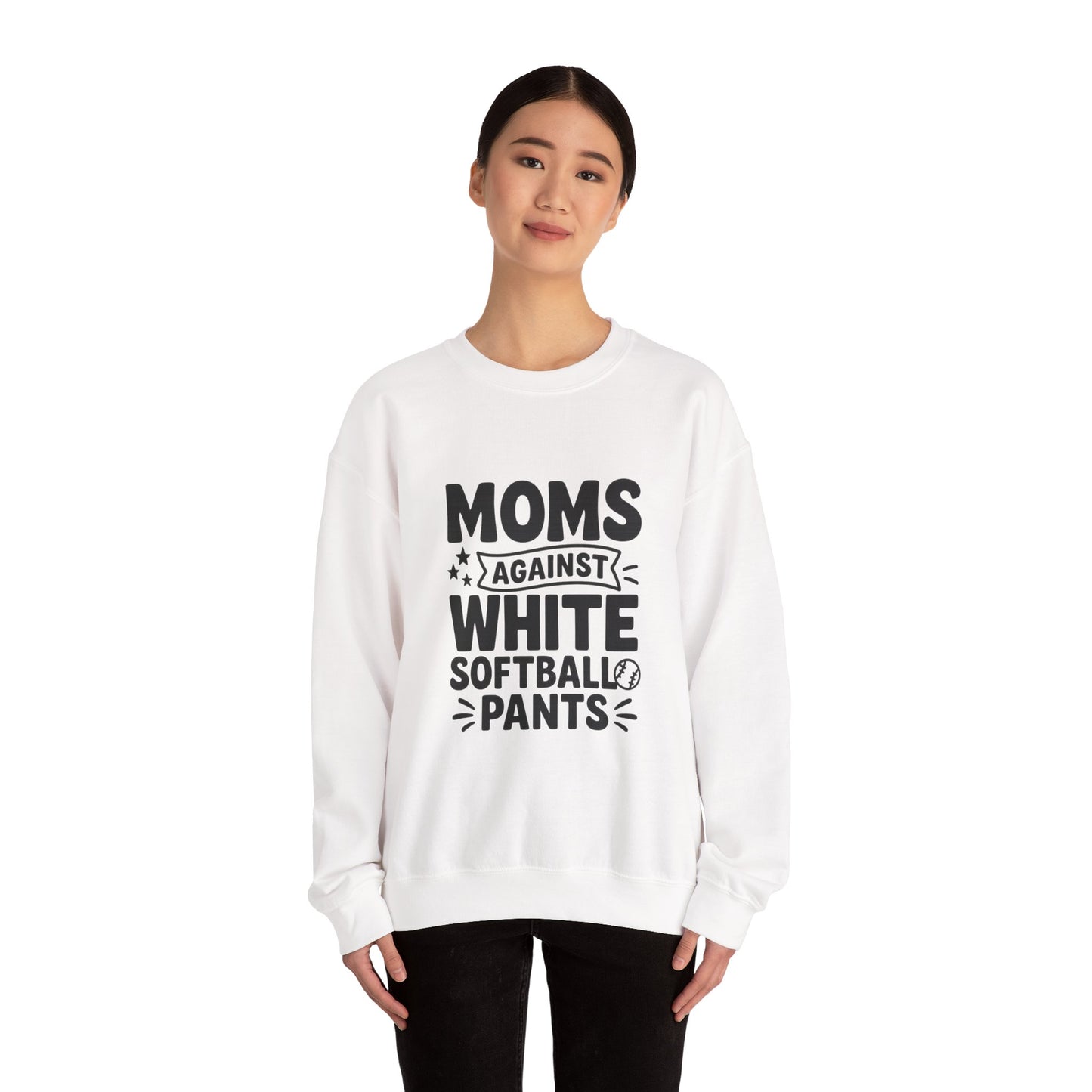 Moms Against White Softball Sweatshirt