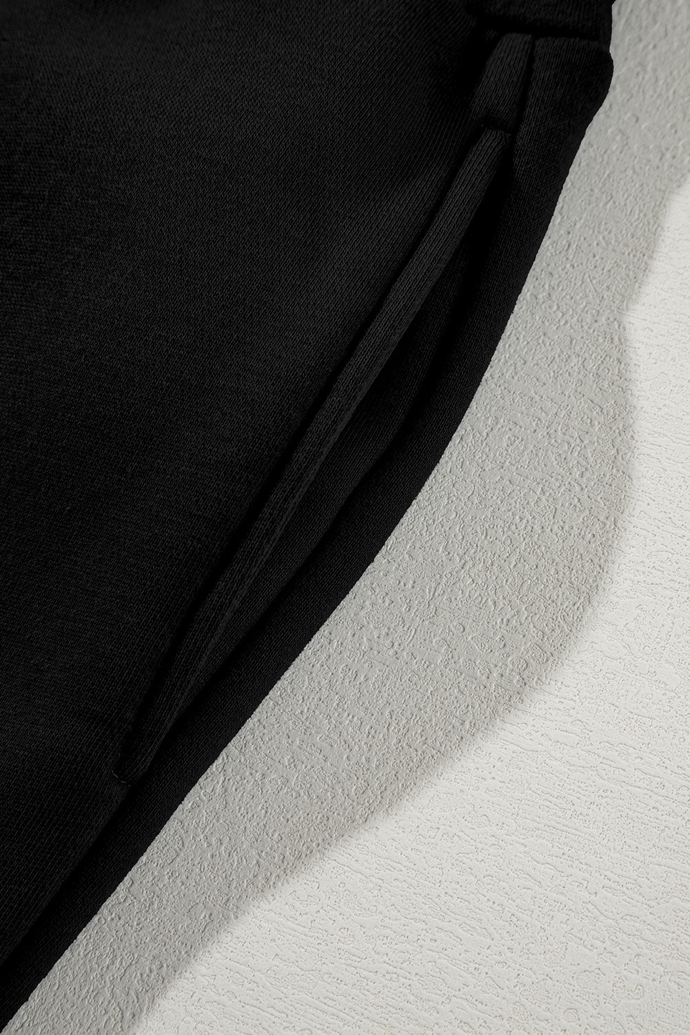 Black Half Zip Sweatshirt and Pants Set