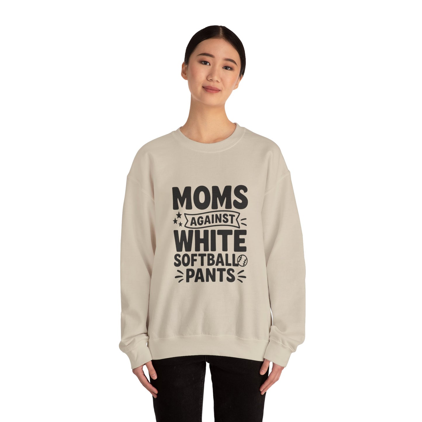 Moms Against White Softball Sweatshirt